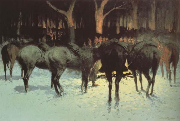 Frederic Remington The Winter Campaign (mk43) oil painting image